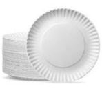 6" Uncoated Paper Plates